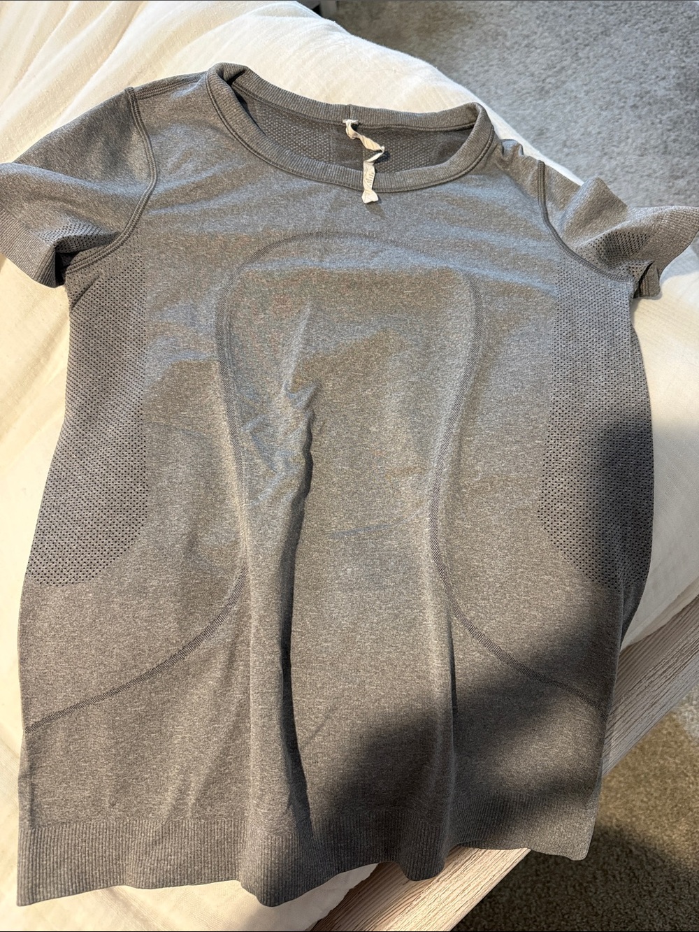 lululemon athletica Gray Short-Sleeve Seamless Top